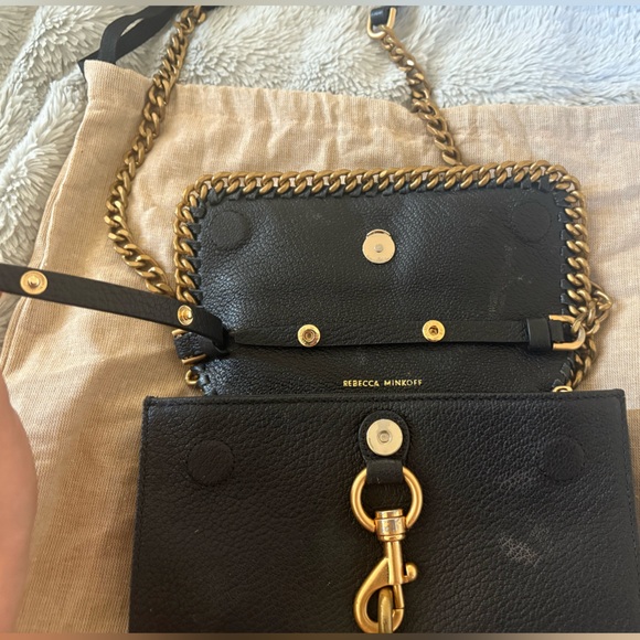 Rebecca Minkoff Black Chain Strap Women's Bag - Picture 3 of 8